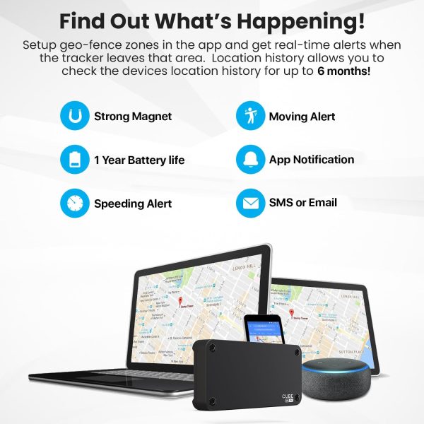 Cube GPS Tracker for Vehicles – Magnetic GPS Car Tracker, Real Time Worldwide Location Geo-Fencing, Hidden Tracking Device for Fleet Assets, Truck, Auto, Trailer, 1 Year Battery, Subscription Required - Image 6