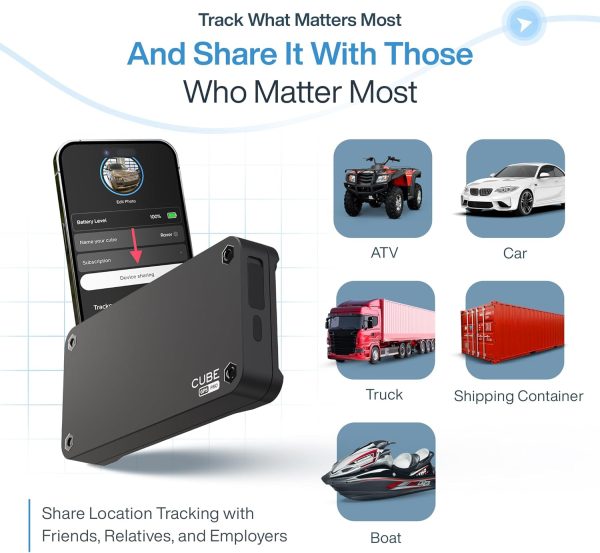 Cube GPS Tracker for Vehicles – Magnetic GPS Car Tracker, Real Time Worldwide Location Geo-Fencing, Hidden Tracking Device for Fleet Assets, Truck, Auto, Trailer, 1 Year Battery, Subscription Required - Image 7
