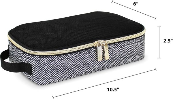 Itzy Ritzy Packing Cubes for Travel – Set of 3 Packing Cubes or Travel Organizers; Each Travel Cube Features a Mesh Top, Double Zippers and a Fabric Handle (Coffee and Cream) - Image 2