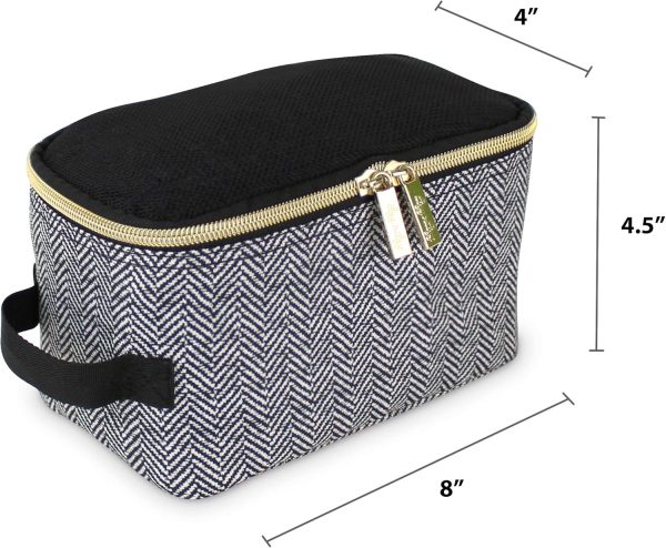 Itzy Ritzy Packing Cubes for Travel – Set of 3 Packing Cubes or Travel Organizers; Each Travel Cube Features a Mesh Top, Double Zippers and a Fabric Handle (Coffee and Cream) - Image 3