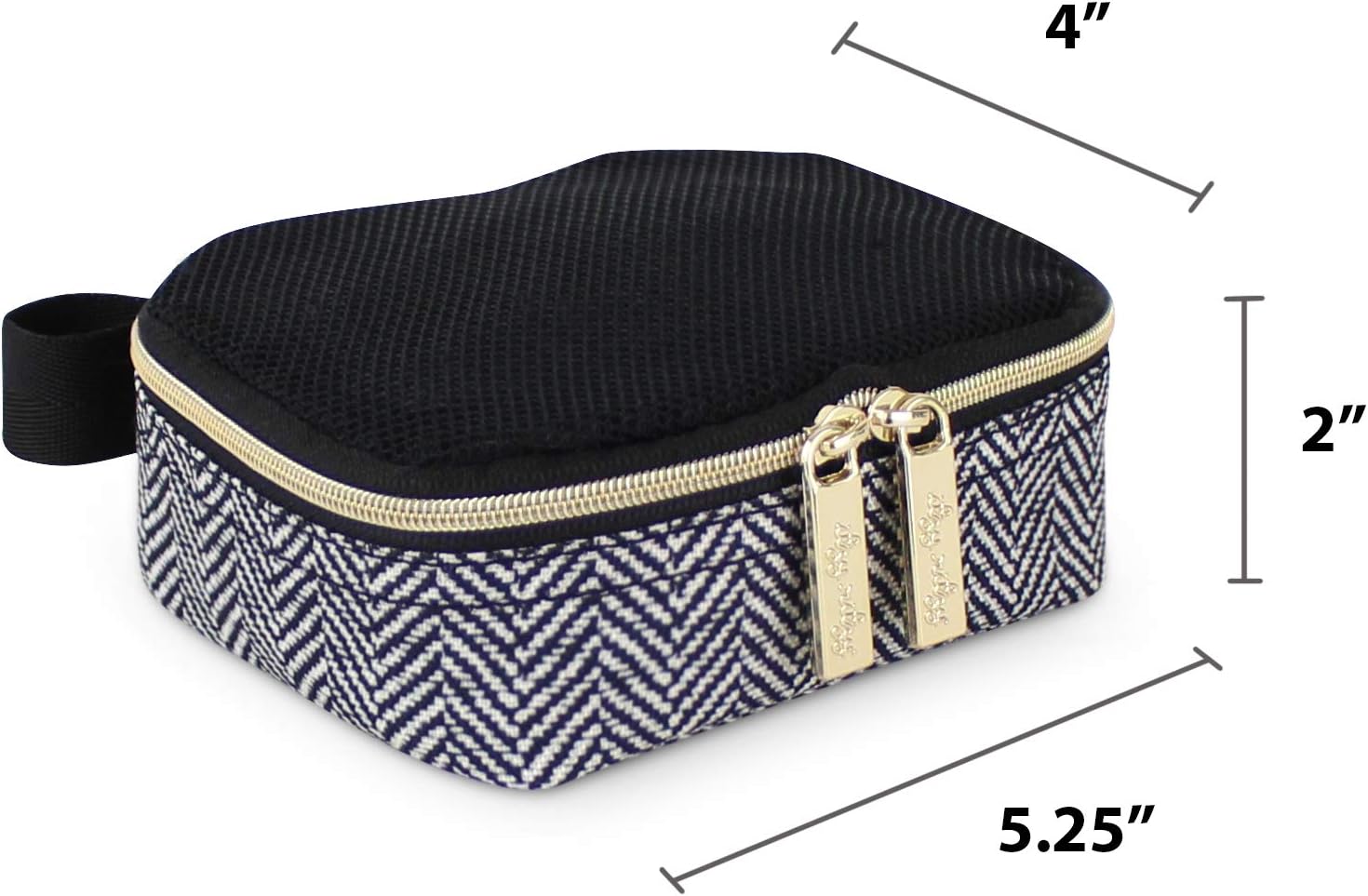Itzy Ritzy Packing Cubes for Travel – Set of 3 Packing Cubes or Travel Organizers; Each Travel Cube Features a Mesh Top, Double Zippers and a Fabric Handle (Coffee and Cream) - Image 4