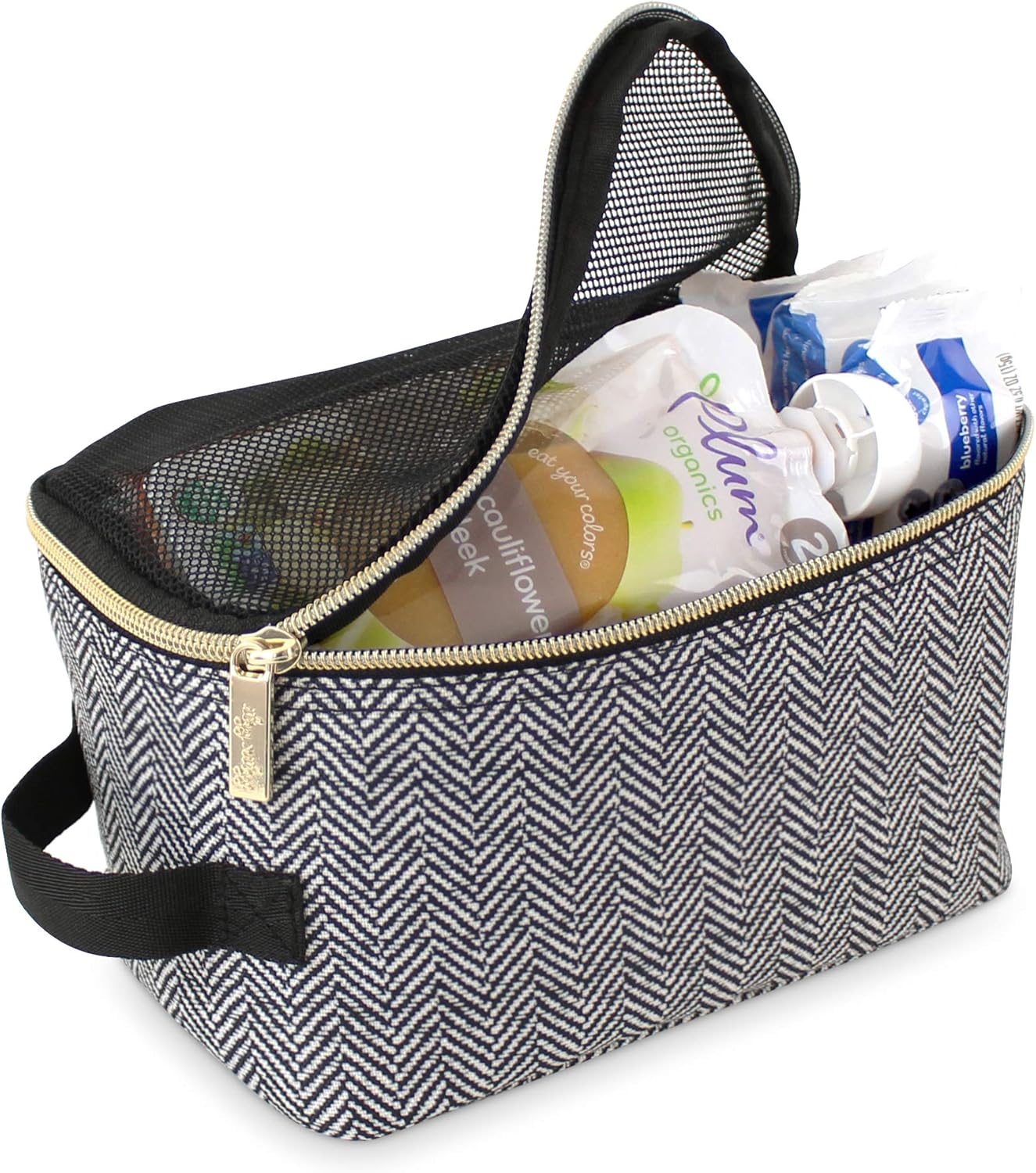 Itzy Ritzy Packing Cubes for Travel – Set of 3 Packing Cubes or Travel Organizers; Each Travel Cube Features a Mesh Top, Double Zippers and a Fabric Handle (Coffee and Cream) - Image 6