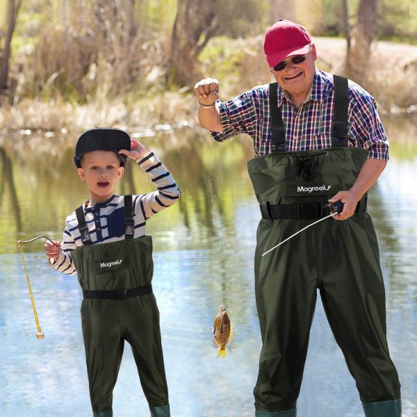Magreel Child Chest Waders Waterproof Nylon Youth Waders with Boots Fishing & Hunting Waders for Toddler Children Boys Girls - Image 5