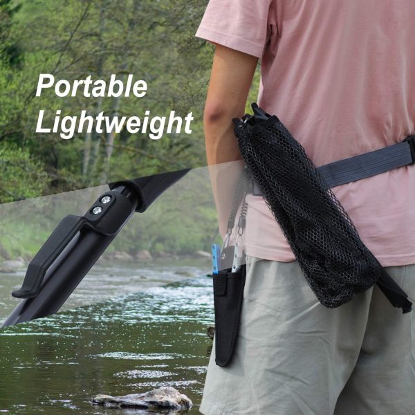 Sougayilang Fishing Net Fish Landing Net, Foldable Collapsible Telescopic Pole with EVA Handle, Durable Nylon Material Mesh, Safe Fish Catching or Releasing - Image 7
