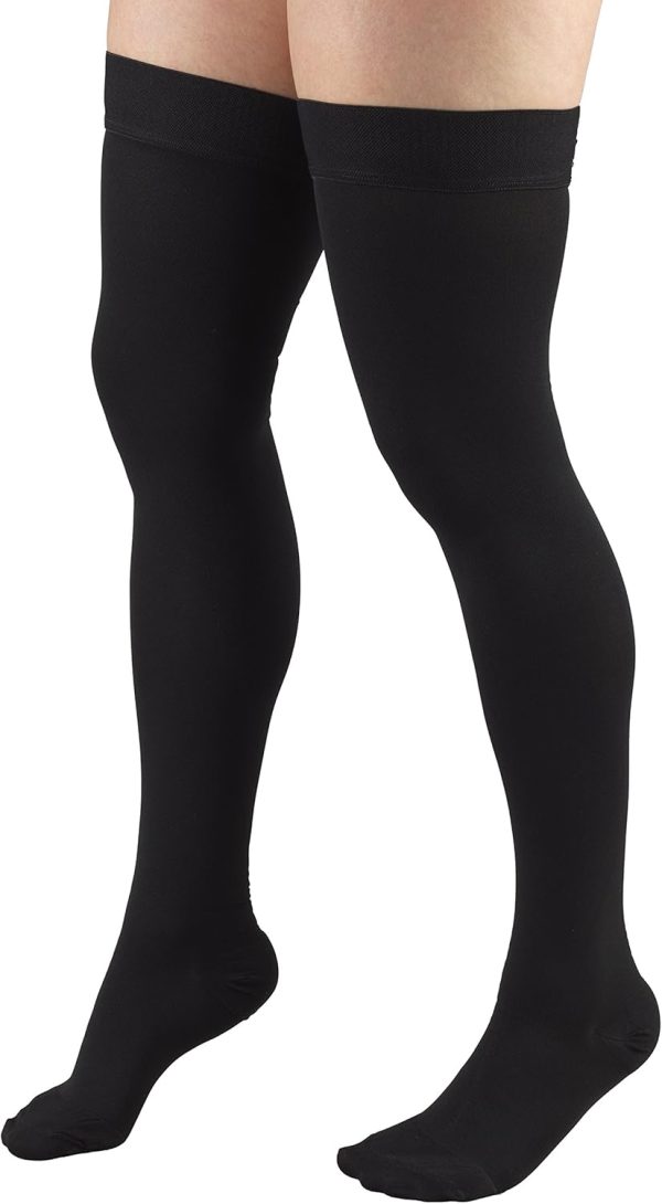 20-30 mmHg Compression Stockings for Men and Women, Thigh High Length, Dot Top, Closed Toe - Image 7